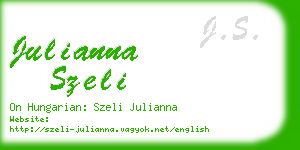 julianna szeli business card